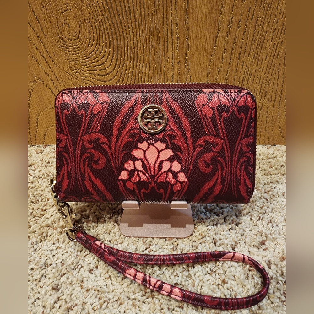 Tory Burch Red Floral Women's Wallet/Wristlet